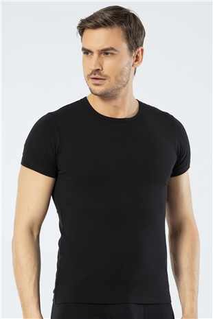 Cacharel 1305 Siyah Erkek O Yaka Kısa Kollu T-Shirt